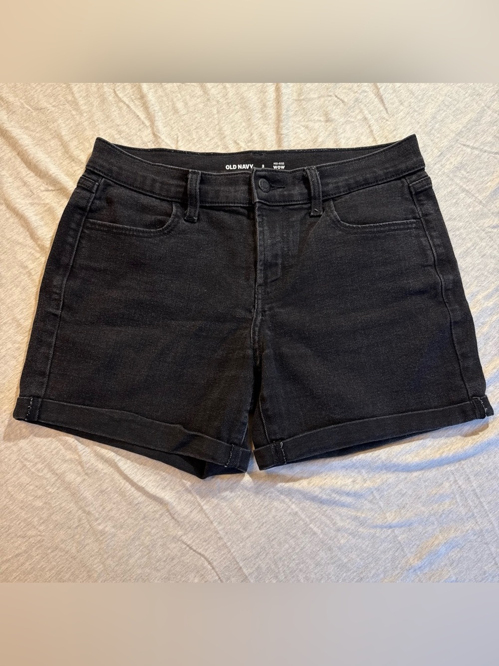 Old Navy Black Denim High-Rise Women's Shorts